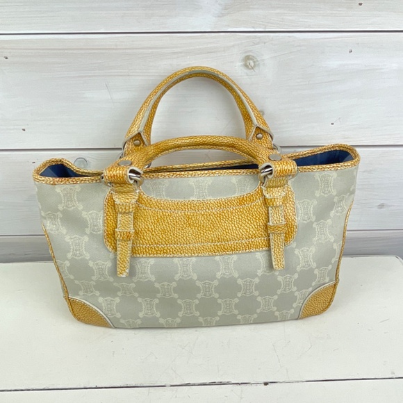 Celine Hand Bag Silvery Gray logo pattern - Picture 2 of 9